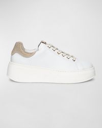Nero Giardini - Bling Back Low-Top Leather Skater Sneakers - Lyst
