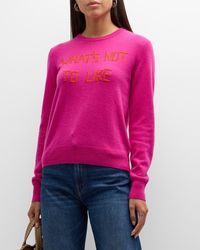 Lingua Franca - Cashmere Embroidered Crewneck Sweater - Lyst