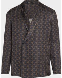Giorgio Armani - Geometric Single-Breasted Jacket - Lyst