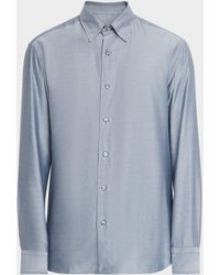 Brioni - Cotton Twill Classic-Fit Sport Shirt - Lyst