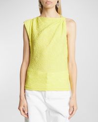 Isabel Marant - Fabiena Textured Jacquard Sleeveless Fitted Top - Lyst