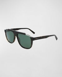 Ferragamo - Flat-Top Aviator Sunglasses - Lyst