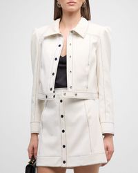 Cinq À Sept - Ciara Faux-Leather Cropped Jacket - Lyst
