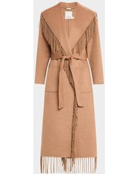 Jonathan Simkhai - Carrie Belted Fringe Robe Coat - Lyst
