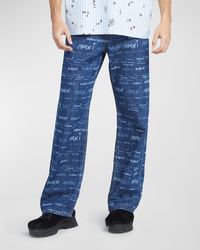 Marni - Straight-Leg Jeans With Repeated Logo - Lyst