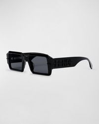 Fendi - Raised Logo Rectangle Sunglasses - Lyst