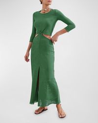 ViX - Solid Talita Cutout Maxi Dress - Lyst