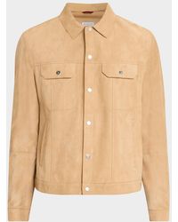 Brunello Cucinelli - Apos;S Leather Snap-Front Jacket - Lyst