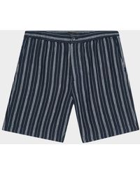 Vince - Mesa Stripe Hemp Beach Shorts - Lyst