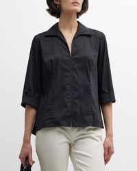 Finley - 3/4-Sleeve Stretch Cotton Swing Shirt - Lyst