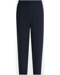 Giorgio Armani - Micro-Chevron Cupro And Viscose Pull-On Pants - Lyst