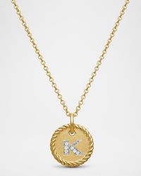 David Yurman - Cable Collectibles Initial Pendant Necklace With Diamonds - Lyst