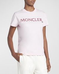 Moncler - Embroidered Logo Short-Sleeve T-Shirt - Lyst