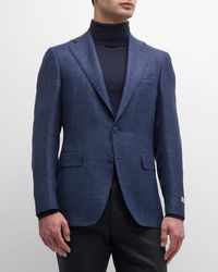 Canali - Textured Wool-Blend Blazer - Lyst
