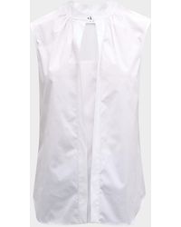 Callas Milano - Olympia Sleeveless Cotton Poplin Blouse - Lyst