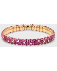 Zydo - 18k Rose Gold Pink Sapphire And Diamond Bracelet - Lyst