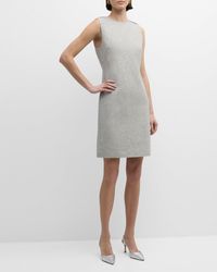 St. John - Sleeveless Italian Lightweight Metallic Tweed Mini Dress - Lyst