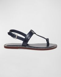 Bernardo - Calfskin T-Strap Slingback Sandals - Lyst