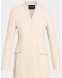 Akris - Alvar Linen-Wool Double-Face Cardigan Jacket - Lyst