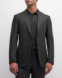 Canali - Wool-Blend Textured Blazer - Lyst
