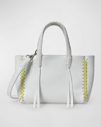 Callista - Micro Grained Leather Tote Bag - Lyst