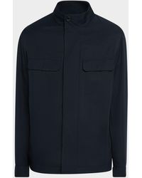 ZEGNA - Apos;S Solid Microfiber Overshirt - Lyst