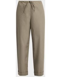 The Row - Delano Straight-Leg Cotton Poplin Pants - Lyst