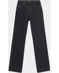 KHAITE - Danielle Enameled Button Jeans - Lyst