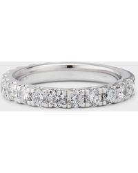 Neiman Marcus - Lab Grown Diamond 18k White Gold Round-cut Eternity Ring, Size 7 - Lyst