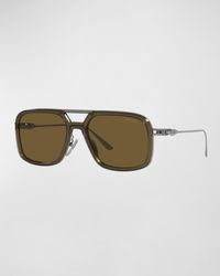 Prada - Double-Bridge Rectangle Sunglasses - Lyst