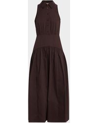 STAUD - Romy Maxi Shirtdress - Lyst
