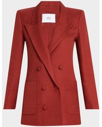Adam Lippes - Riva Double-Breasted Stretch Canvas Jacket - Lyst