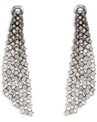Staurino - Couture 18k White Gold Diamond Mesh Drop Earrings - Lyst