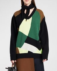 Plan C - Foulard Cashmere-blend Colorblock Intarsia Knit Sweater - Lyst