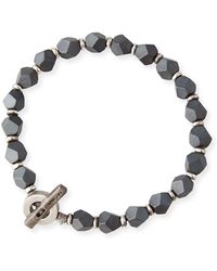 M. Cohen Men's Hematite Axiom Bracelet, Grey - Gray