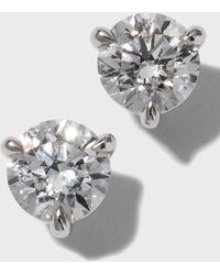 Memoire - Platinum Diamond Stud Earrings, 1 Tcw - Lyst
