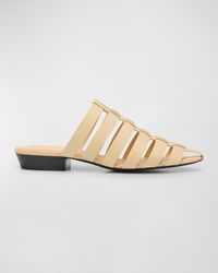 Loro Piana - Kaede Caged Leather Mule Sandals - Lyst