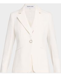 Veronica Beard - Rossi Single-Button Crepe Dickey Jacket - Lyst