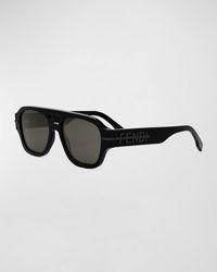 Fendi - Graphy Aviator Sunglasses - Lyst