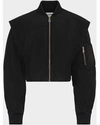 Jean Paul Gaultier - Hidden Hood Crop Bomber Jacket - Lyst