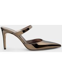 Stuart Weitzman - Stuart Power 85Mm Patent Leather Mules - Lyst