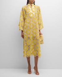 La Vie Style House - Floral Lace Caftan Midi Dress - Lyst