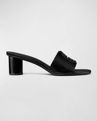 Tory Burch - Ines Leather Logo Mule Sandals - Lyst