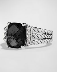 David Yurman - Petite Wheaton Ring With Prasiolite And Diamonds - Lyst