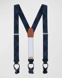Trafalgar - Ives Blackwatch Plaid Silk Suspender Braces - Lyst