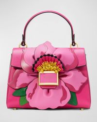 Kate Spade - Katy Floral Leather Top-Handle Bag - Lyst