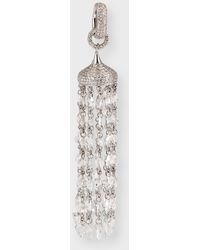 64 Facets - 18k White Gold Diamond Tassel Pendant - Lyst
