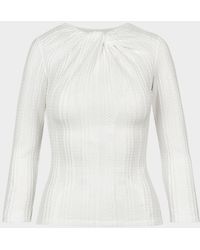 Smythe - Twist-Neck Knit Top - Lyst
