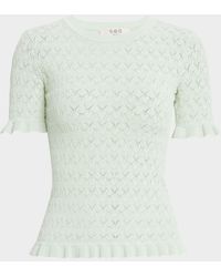 Sea - Rue Fine Knit Short-Sleeve Top - Lyst