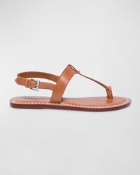 Bernardo - Calfskin T-strap Slingback Sandals - Lyst